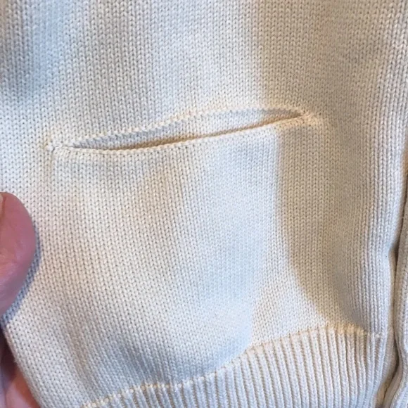 Lacoste Cream Cardigan with Black Accents - Picture 7 of 16